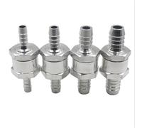Válvula unidireccional de aleación de aluminio 4pcs Car Fuel One-way Check Valve 6/8/10/12mm Aluminium Gasoline Diesel Pump One-Way Non-Return For Boat(4pcs mix)