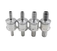 Válvula unidireccional de aleación de aluminio 4pcs Fuel Non Return Check Valve 6/8/10/12mm Aluminium Alloy Petrol Diesel Water Line One Way(6MM)
