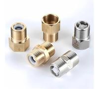 Válvula unidireccional de aleación de aluminio Brass Check Valve Stainless Steel One-Way 1/2" Female To 20mm Male Thread Backflow Prevention DN15(5PCS_COPPER)
