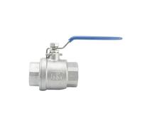 válvula, Válvula de bola cierre puerto completo acero inoxidable 316 304 alta resistencia 1/4", 3/8", 1/2", 3/4", 1" y 2" NPT hembra (2", NPT_SS304)(Npt-ss304,1")