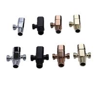 Válvulas aislantes de agua en ángulo, Válvula de cierre grifo angular latón multicolor(Brushed Gold L)