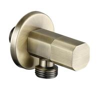 Válvulas angulares de pared de bronce antiguo for agua fría y caliente, válvula de cierre angular de latón de 1/2", válvulas de llenado de baño con grabado artístico.