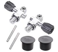 Válvulas cilíndricas de repuesto para tanques de buceo, 3/4 pulgadas, 3000 PSI, adaptador de recarga de tanques de aire, conector de alta presión, conector rápido, adaptador de recarga de estación de