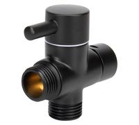 VáLvulas De 3 VíAs Adaptador en T de válvula desviadora de latón de 3 vías G1/2 pulgadas, convertidor negro for conector de grifo de ducha y baño