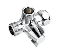 VáLvulas De 3 VíAs Válvula desviadora de grifo de lavabo de 3 vías con salida de 1/2", separador de agua, divisor de grifo for manguera de ducha, adaptador en T for baño