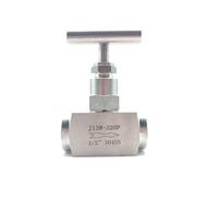 Válvulas de aguja hidráulicas de 3/8, 1/2, 3/4 y 1 pulgada, válvulas de aguja de cierre fraccionario hembra, acero inoxidable 304(1")