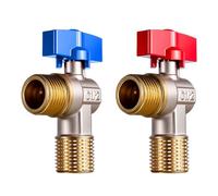 Válvulas de ángulo de control de flujo de agua de latón de 1 / 2 pulgadas, tope de ángulos de giro para sistemas de agua caliente/fría, control de flujos de agua, ducha