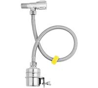 Válvulas de bola flotante de acero inoxidable, 1 juego con tubo trenzado de 60 cm largo, válvula cierre grifo for tanque agua/torre agua