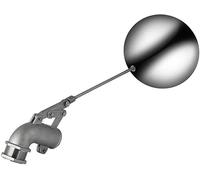 Válvulas de bola flotante de acero inoxidable, Válvula de flotador con curvas metálicas for tanque agua, nivel líquido, DN15-DN50, 1 unidad