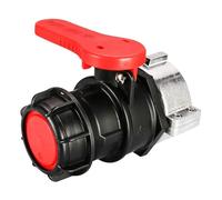 Válvulas de bola resistentes de 75 mm con conector de aluminio, mango ergonómico para tanques, barriles de lluvia, contenedores de agua, válvulas de drenaje dobles
