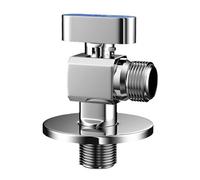 Válvulas de cierre de 1/4 de rotación para cocina, baño, salida de entrada de 1/2 pulgadas con adaptador de 3/8 pulgadas, ideal para válvulas de cierre de latón para agua caliente y fría