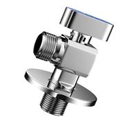 Válvulas de cierre de 1/4 de vuelta para cocina, baño, salida de entrada de 1/2 pulgadas con adaptador de 3/8 pulgadas, ideal para válvulas a prueba de fugas de agua fría y caliente