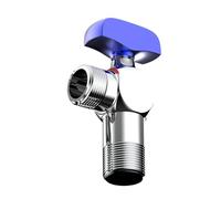 Válvulas de cierre de baño con flujo para agua caliente/fría, válvulas de cierre de ángulo de rotación de 1/2 pulgadas, grifo de plomería de metal, fácil de instalar, parada de ángulo de rotación