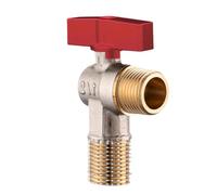 Válvulas de cierre de baño con flujo para agua caliente/fría, válvulas de cierre de ángulo de rotación de 1/2 pulgadas, grifo de plomería de metal, fácil de instalar, parada de ángulo de rotación