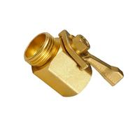 Válvulas de cierre de manguera portátiles de latón resistente de 3/4 pulgadas para grifos al aire libre y sistemas de rociadores, válvulas de cierre de manguera de jardín de latón para uso diario