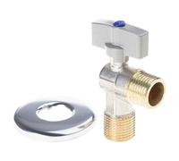 Válvulas de cierre multifunción de latón, ángulo de entrada/salida de 1/2 pulgadas, válvulas de cierre, actualizaciones para instalaciones de cocina y baño, agua caliente y fría
