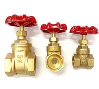 Válvulas de compuerta manuales de latón de 2 pulgadas, válvula de rosca hembra de dos vías DN50, 1 unidad