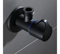 Válvulas de corte de agua en ángulo con desviador, Válvula Escuadra Latón G1/2 Negra(Black a)