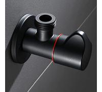 Válvulas de corte de agua en ángulo con desviador, Válvula Escuadra Latón G1/2 Negra(Black B)
