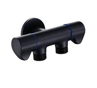 Válvulas de corte de agua en ángulo con desviador, Válvula Escuadra Latón G1/2 Negra(Black C)