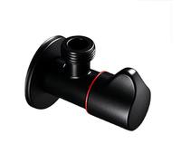 Válvulas de corte de agua en ángulo con desviador, Válvula Escuadra Latón G1/2 Negro(Black a)