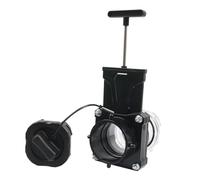 Válvulas de descarga de alcantarillado para autocaravanas ABS PP de resistencia a la intemperie, color negro, conexión roscada de 3 pulgadas para remolques, campistas, tanques de residuos, manija