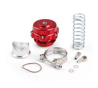 VáLvulas de Escape, VáLvula Turbo Válvula De Descarga Universal Banda En V 50 Mm, Tipo Q, Con Brida Aluminio Soldada BX100372(Red)