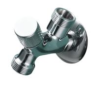 Válvulas de latón con 2 ángulos de salida, fuerte 1 entrada y 2 salidas, adaptador de metal para control flexible de flujos de agua en baño, cocina, fácil instalación, múltiples válvulas de ángulo