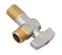 Válvulas de latón para cocina y baño, salida de entrada de 1/4 de vuelta de 1/2 pulgada con adaptador de 3/8 pulgadas, diseños para accesorios de fontanería de agua fría y caliente