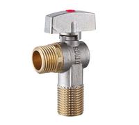 Válvulas de latón para cocina y baño, salida de entrada de 1/4 de vuelta de 1/2 pulgadas con adaptador de 3/8 pulgadas, diseños para válvulas de agua fría y caliente