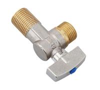 Válvulas de latón para cocina y baño, salida de entrada de 1/4 de vuelta de 1/2 pulgadas con adaptador de 3/8 pulgadas, diseños para válvulas de agua fría y caliente