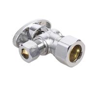 Válvulas de parada de ángulo de latón de tipo pesado de 5/8 pulgadas x salida de 3/8 pulgadas de entrada de 1/2 pulgada para uso doméstico comercial, tope de ángulo de latón de grado comercial