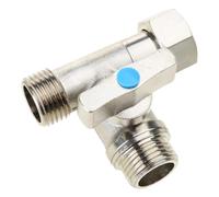 Válvulas de parada en T de 20 mm, conector desviador de 3 vías, adaptador en T para lavavajillas, lavadora, fácil de usar, válvulas de parada, adaptador de agua de alimentación