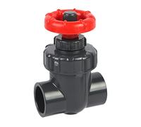 válvulas de plástico, Válvula de compuerta de interruptor de PVC, válvula de ajuste de control de flujo de precisión for jardín(Dark Gray,32mm(DN25))