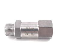 Válvulas de retención Válvula de retención modular combinada Rosca macho a hembra de 1/2" Válvula de retención de 1 vía de alta temperatura de acero inoxidable 304