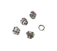 Válvulas De Ventilación Impermeables Tipo Tornillo Permeabilidad Al Aire SS304 Con Tuerca Hexagonal Válvula Acero Inoxidable Impermeable IP67(M8x1.25,304SS-5PCS)