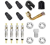 Válvulas Presta Adaptador de Válvula, CTRICALVER de Bicicleta Convertidor de Válvula de Cobre, Casquillo de Válvula Presta, Tapa de Válvula Schrader(16pcs)
