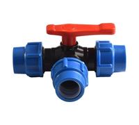 Válvulas redondas resistentes multiusos de 32 mm para una conexión rápida en sistemas de manguera de jardín sin necesidad de soldadura, válvulas de fácil instalación