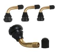 Válvulas sin Cámara para Motocicletas, 4 Piezas 90 Grados Extensiones de Válvulas, Valvula Rueda Coche, Sellado Duradero y Bueno, Adecuadas para Motocicletas, Vehículos Eléctricos, Scooters
