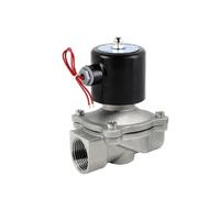 Válvulas solenoides de agua normalmente cerradas de 1/2", 3/4", 1", 1-1/4" y 2", 380 V, 110 V, 220 V, 12 V y 24 V, de acero inoxidable de 2 cables.(1/2",110VAC_NORMALLY CLOSED)