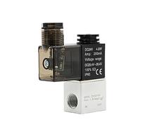 Válvulas solenoides de aire 2V025-08 2 posiciones puertos 1/4 "o 1/8" válvula normalmente cerrada solenoide neumática DC 12V 24V 110V 220V(2v025-08,AC220V)