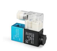 Válvulas solenoides de aire 2V025-08 Válvula solenoide neumática 2 posiciones y puertos 1/4" normalmente cerrada 12 V 24 110 220(AC110V,With-10mm-Fitting)