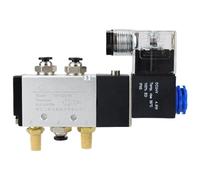 Válvulas Solenoides De Aire De Control Neumático De 1/4" Tipo 4V210-08 + Accesorios De Silenciador 12 V CC, 24 V CA, 110 V, 220 V, 5/2(DC24V,8mm connector)