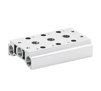 Válvulas solenoides neumáticas 4V210 Colector de escape de aire 200M Colector de base de placa de válvula con accesorios 200M-1F 2F 3F 4F 5F 6F 7F 8F-11F(200m-11f)