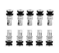 Válvulas TR161 para Neumáticos Juego de 10 Piezas Compatibles con Coches Camiones y Motocicletas Incluye Tapones de Polvo Cortas y Resistentes para Uso en Remolques y Más