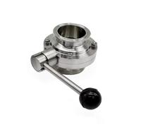 Válvulas, Válvula De Mariposa Tri Clover De 1,5/2 Pulgadas Herramienta De Barra Accesoria For Elaboración De Cerveza Plateada(1.5inch)