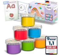 Valy&Oli - Plastilina vegana extra suave para niños a partir de 1, 2 y 3 años, incluye plantillas de amasar, fabricada en Alemania, juego sin preocupaciones, promueve la creatividad y la motricidad