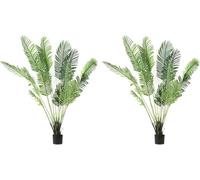 Valyria Home - Planta Artificial Palmera Areca - Tamaño 180 cm - Pack de 2 Plantas de Plástico Grande Interior - Árbol Artificial Realista y Tropical - Decoración del Hogar