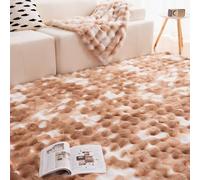 Vamcheer Alfombras Salón Super Suaves - Alfombras de Habitacion Tie-Dye Bubble, Lavables y Antideslizante Alfombra Dormitorio, Alfombra Grande para Interiores, Beige 160x230