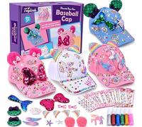 vamei Kit Manualidades Gorra de Beisbol Regalos para niñas 4 5 6 7 8 9 10 11 Años con Unicornio Diamantes Pegatinas Bricolaje Manualidades Niños Regalo Creativo Niño